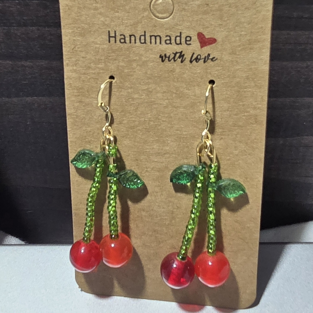 Cherry Drop Earrings